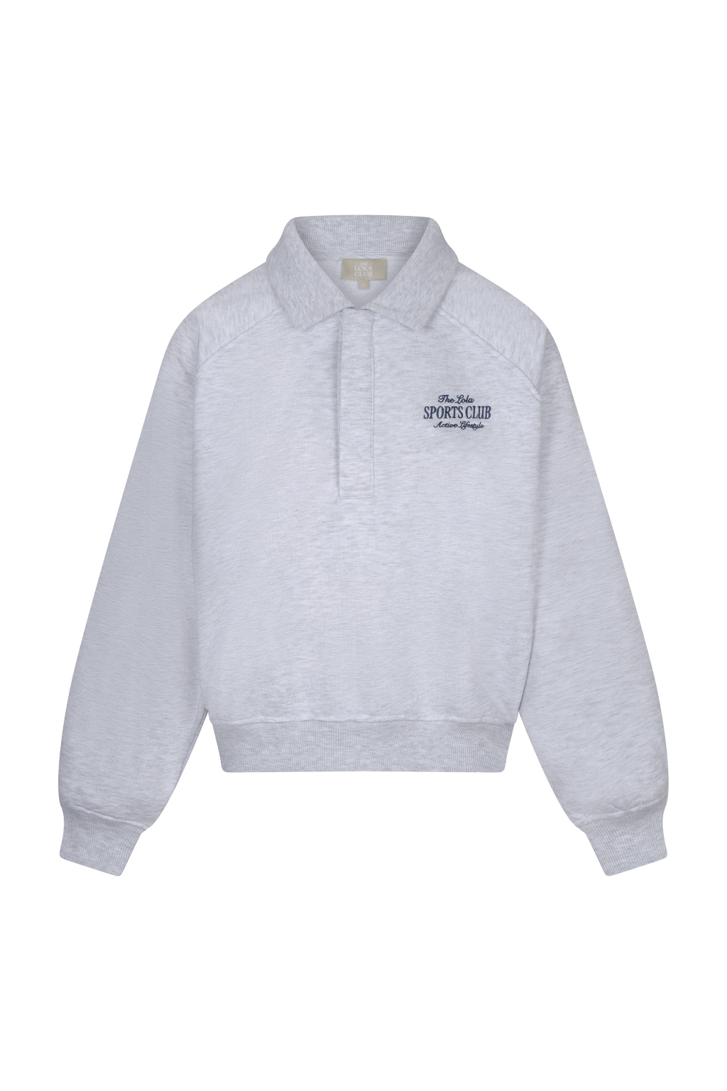 Alix Polo Sweater | Light Grey Melange