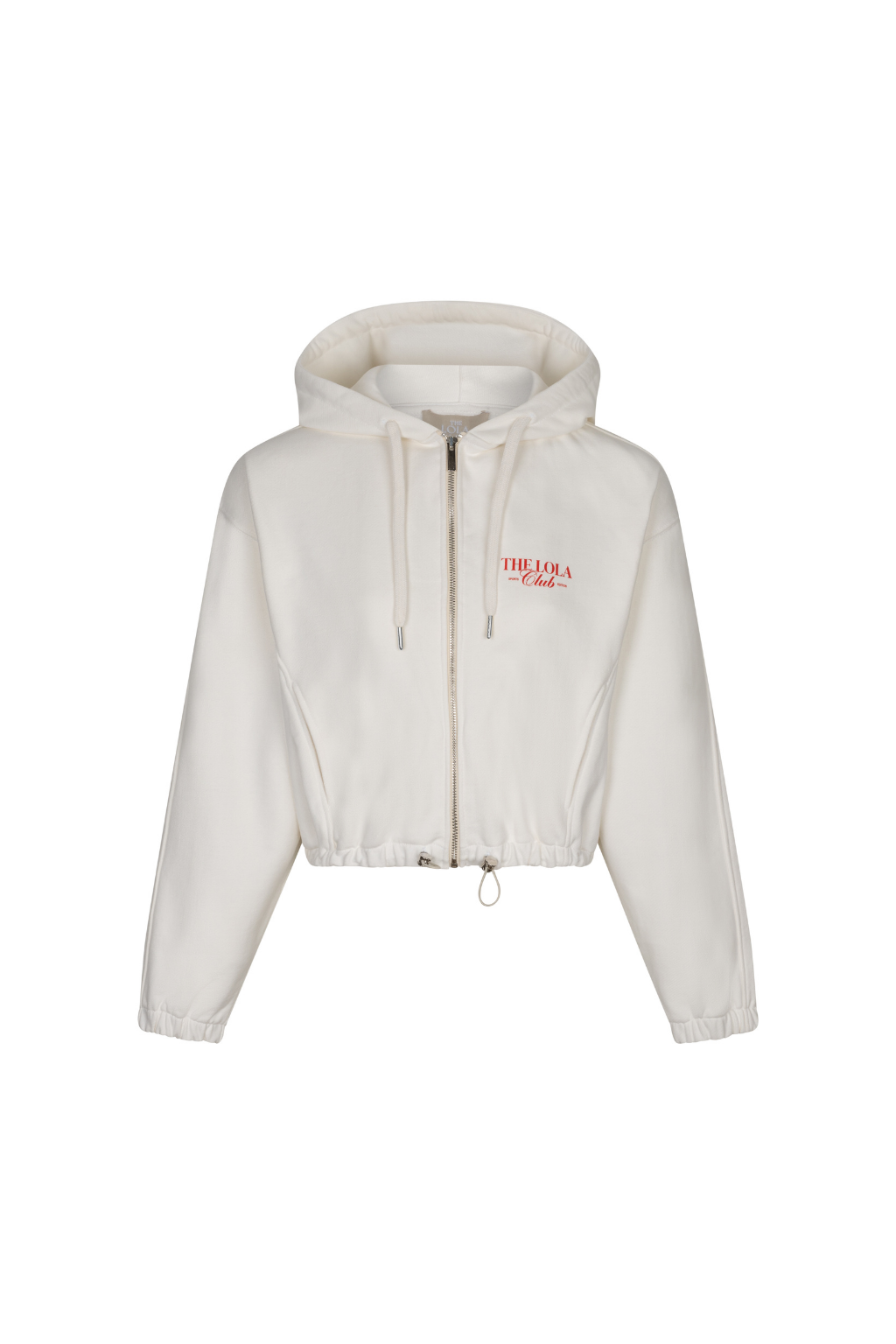 Ruby Zip Through Hoodie | Crispy White