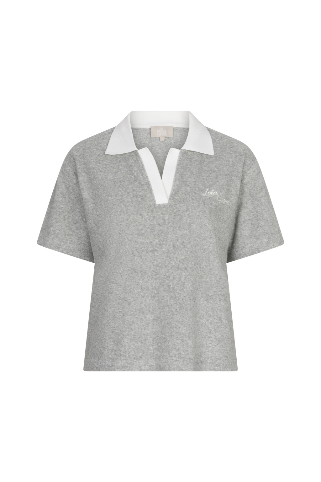 Teddy Polo Tee | Grey Melange