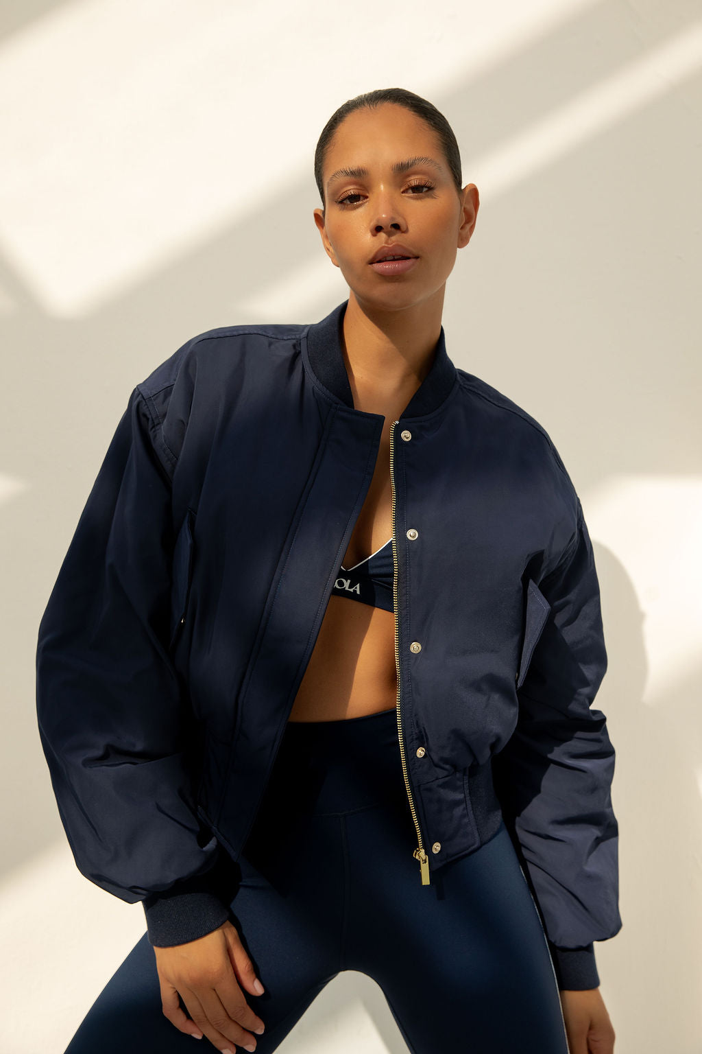 Leah Bomber Navy