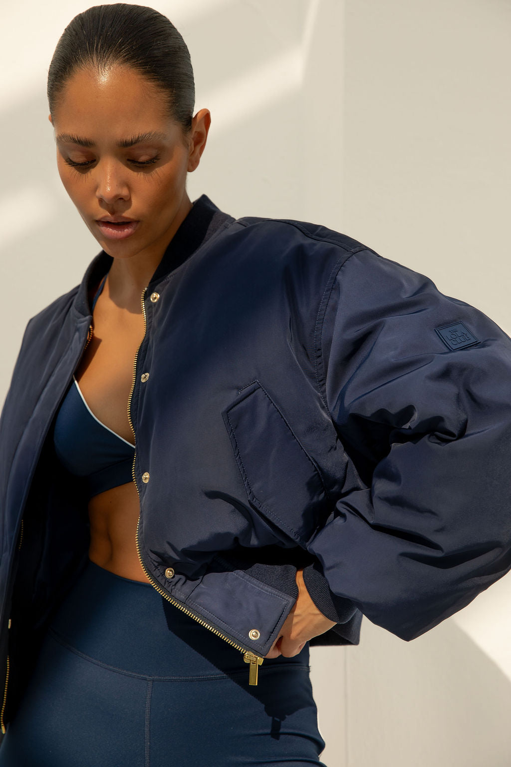 Leah Bomber Navy