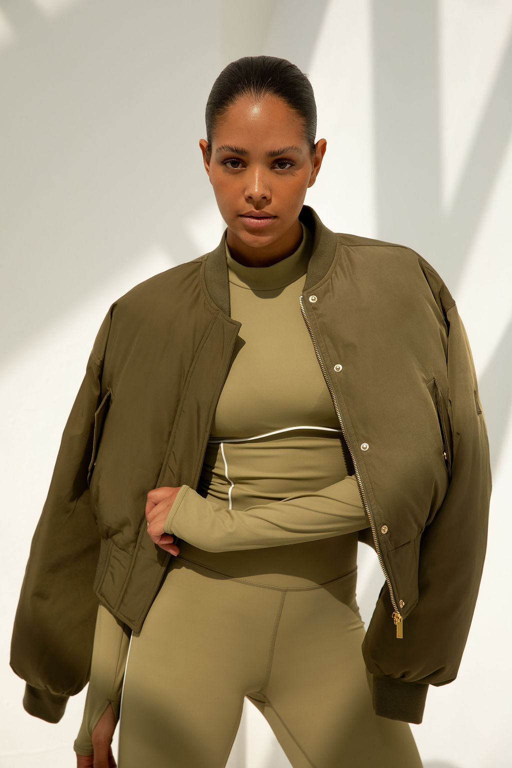 Leah Bomber Olive
