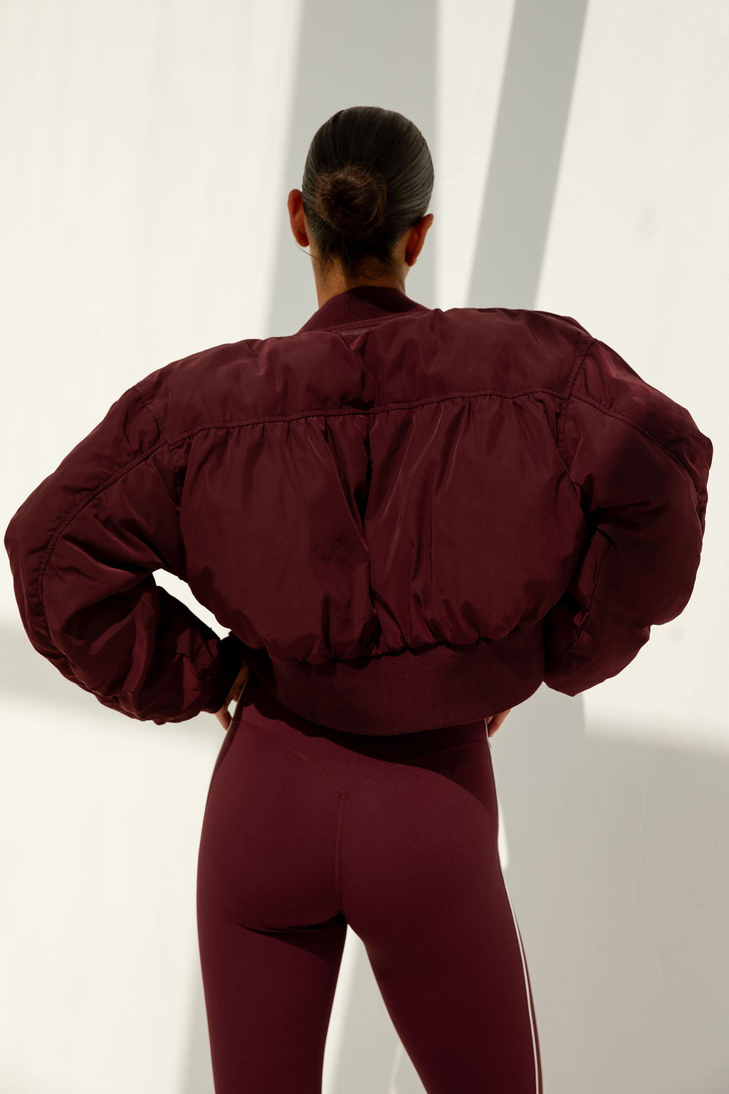 Leah Bomber Cherry Red