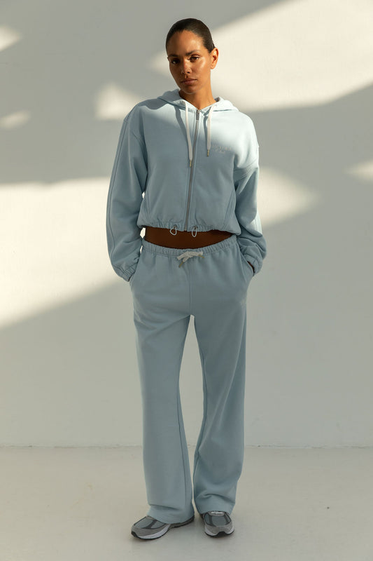 Ruby Zip Through Hoodie | Light Blue
