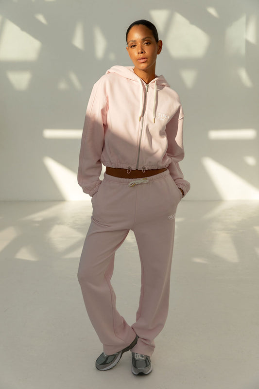 Ruby Zip Through Hoodie | Soft Pink