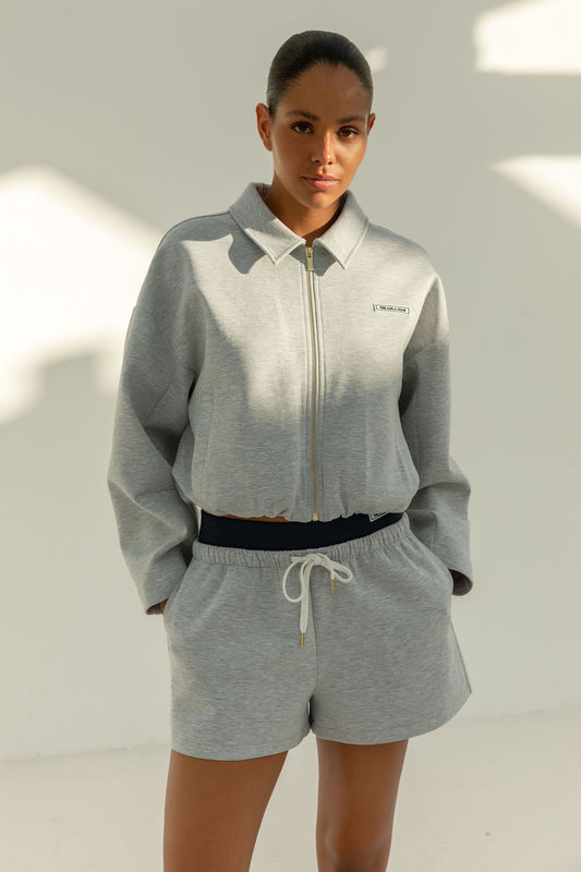 Millie Zip Through | Grey Melange