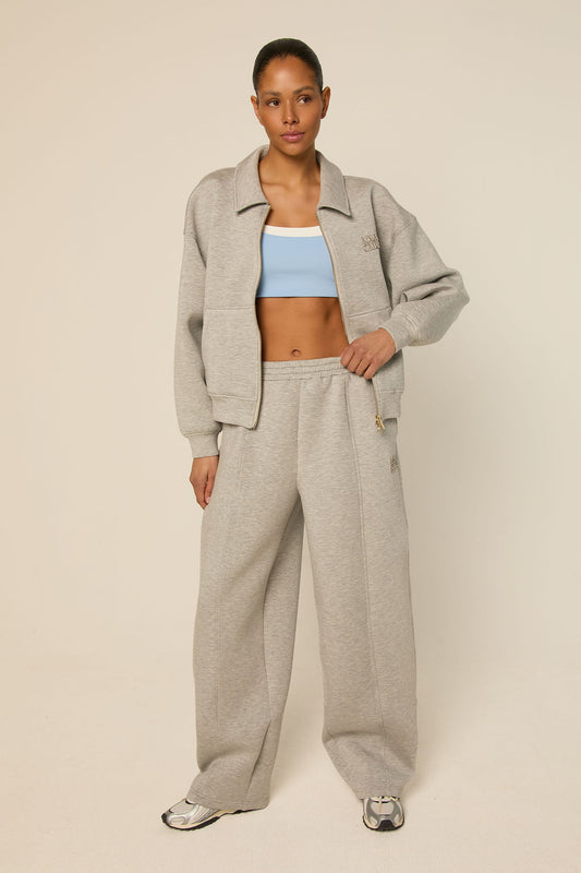 Lois Zip Through | Grey Melange