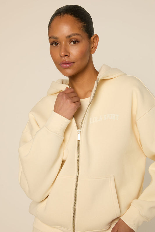 Stella Zip Hoodie | Vanilla
