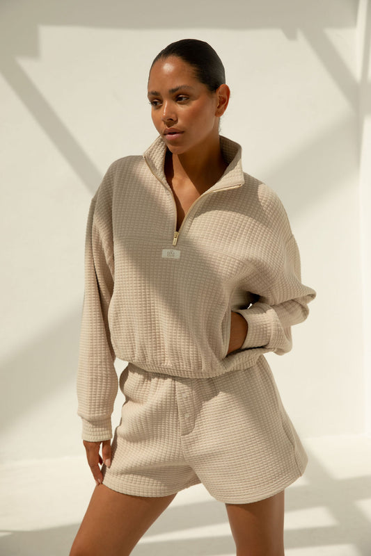 Lena Halfzip | Taupe