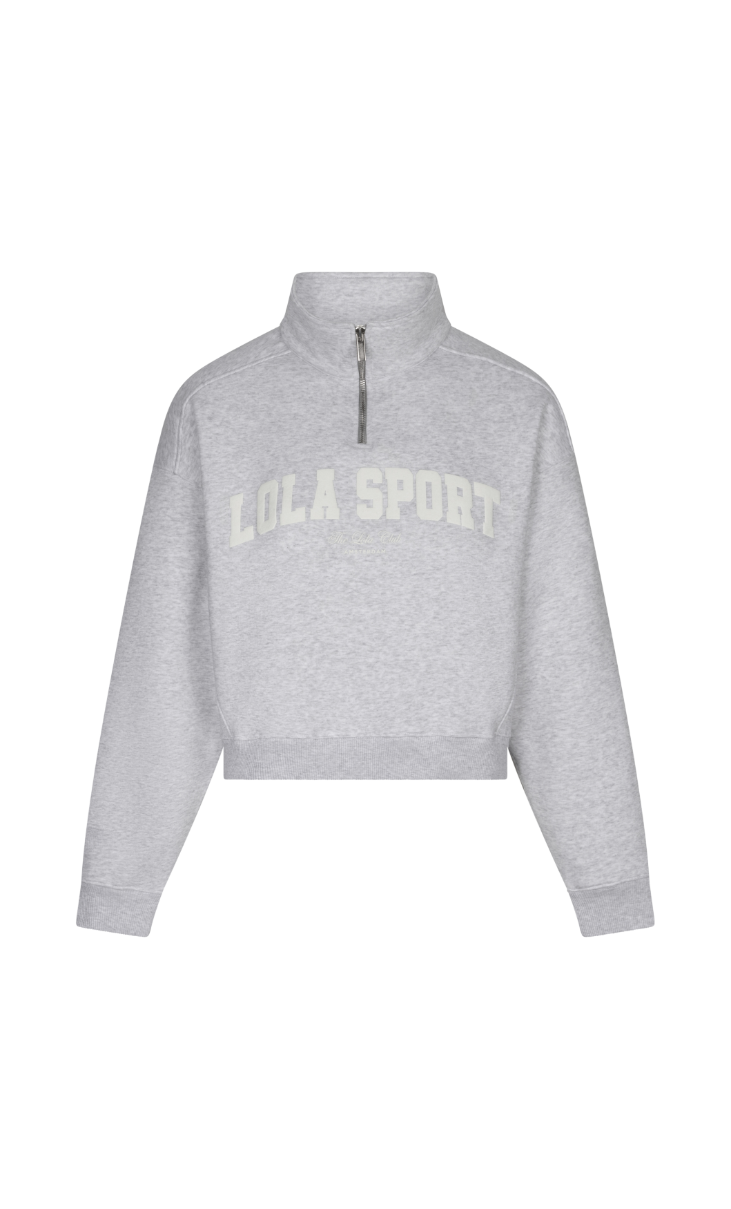 Jayla Half Zip Sweater | Grey Melange