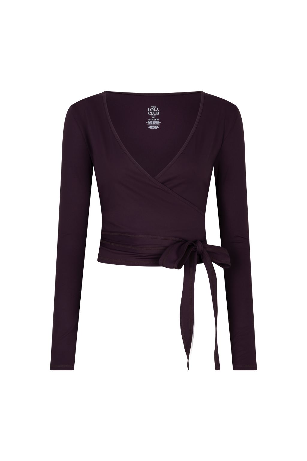 Bruna Wrap Top | Mulberry Wine