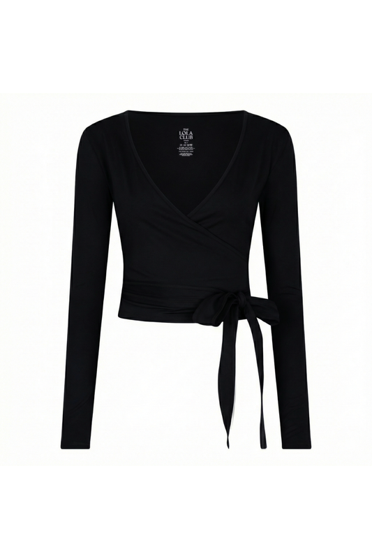 Bruna Wrap Top | Black