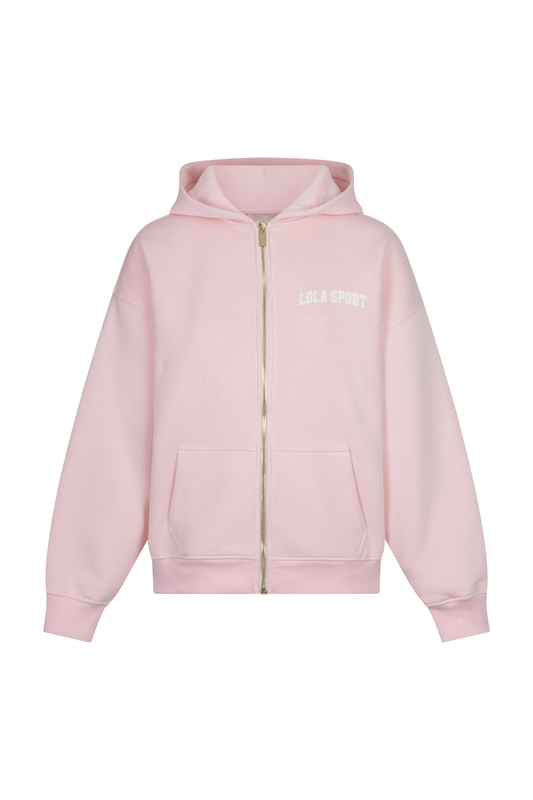 Stella Zip Hoodie | Soft Pink
