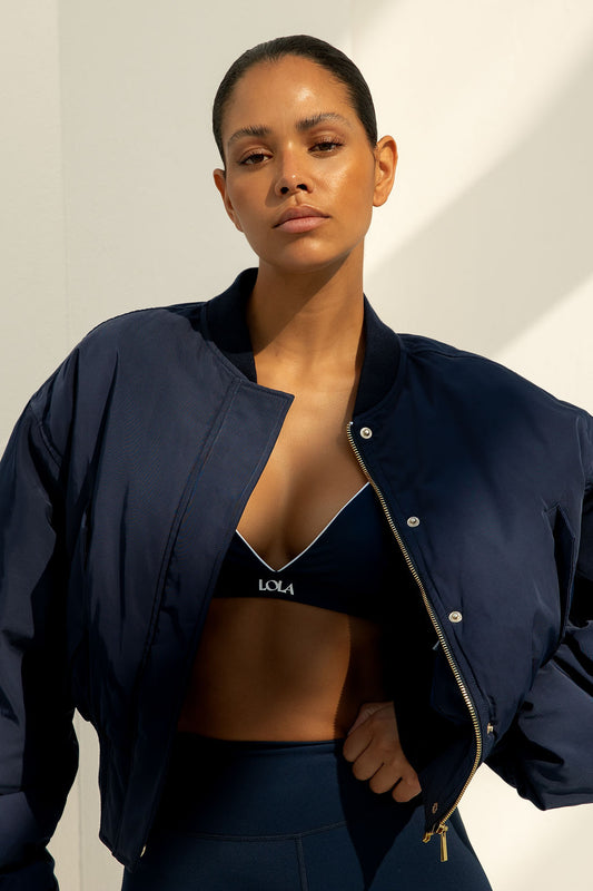 Leah Bomber Navy