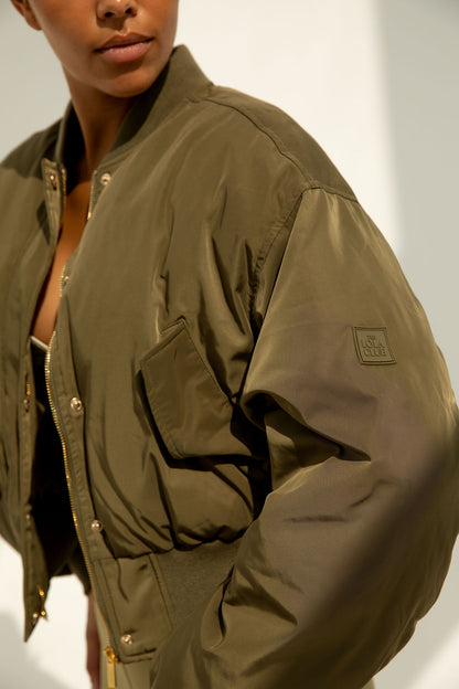 Leah Bomber Olive