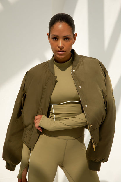 Leah Bomber Olive