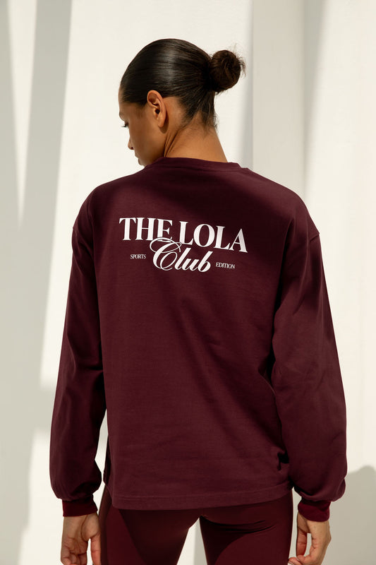 Emma Longsleeve Tee Cherry Red