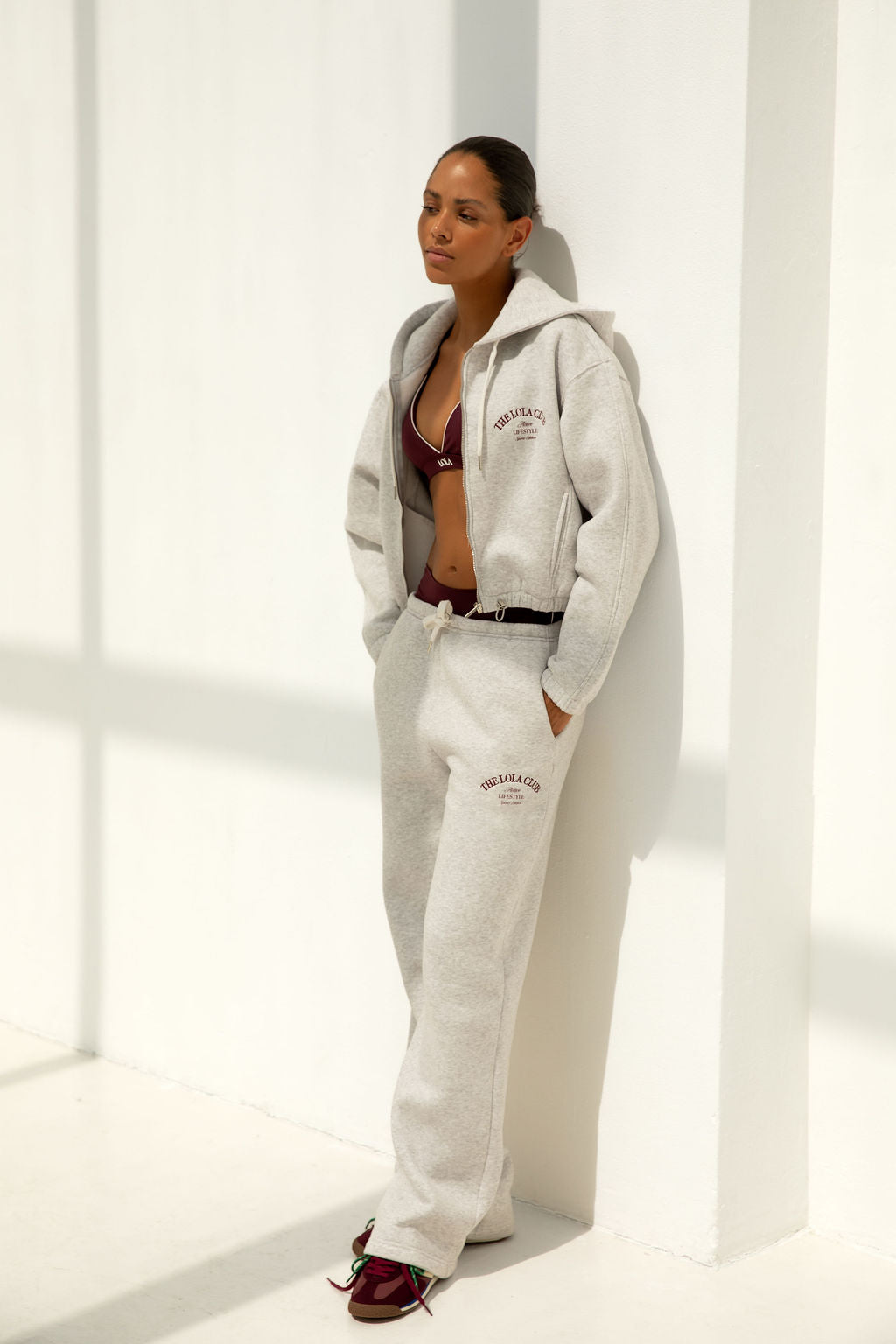 Maya Zip Through Hoodie | Grey Melange