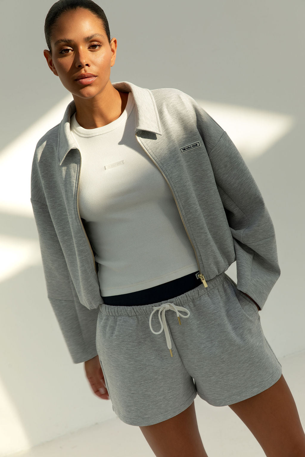 Millie Zip Through | Grey Melange