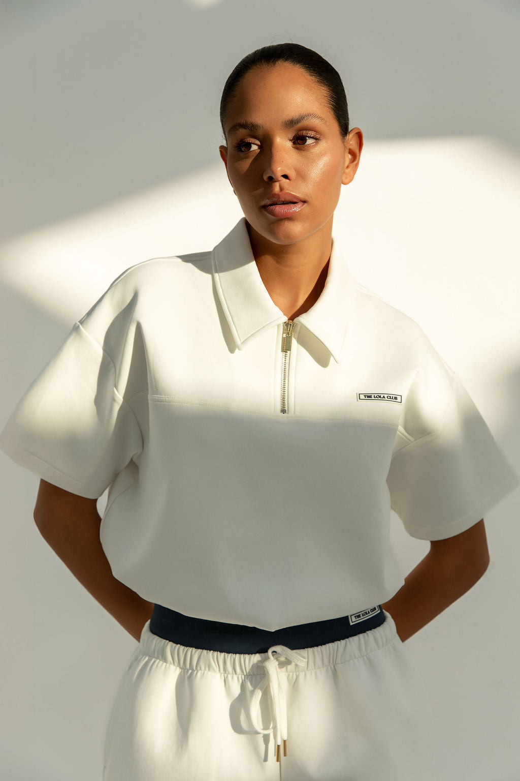 Millie Polo Tee | Crispy White