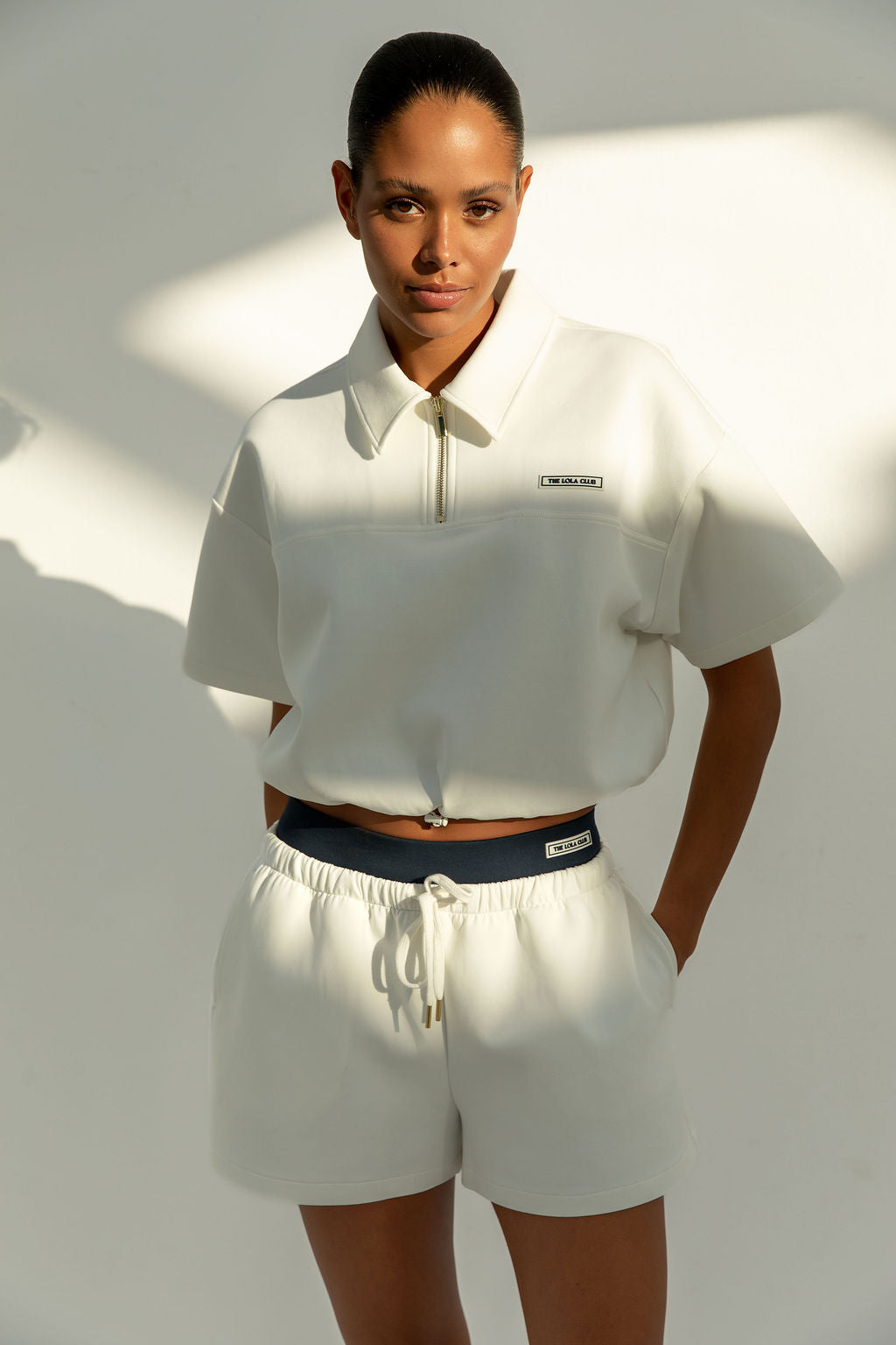 Millie Polo Tee | Crispy White