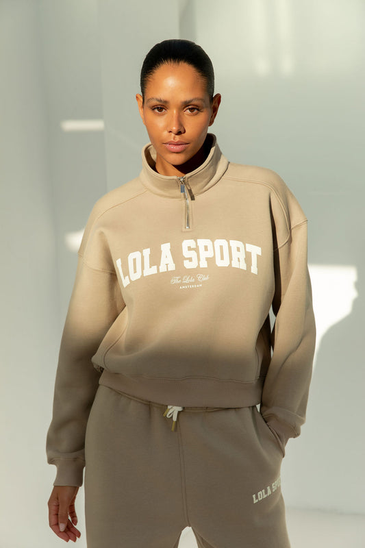 Jayla Half Zip Sweater | Sand