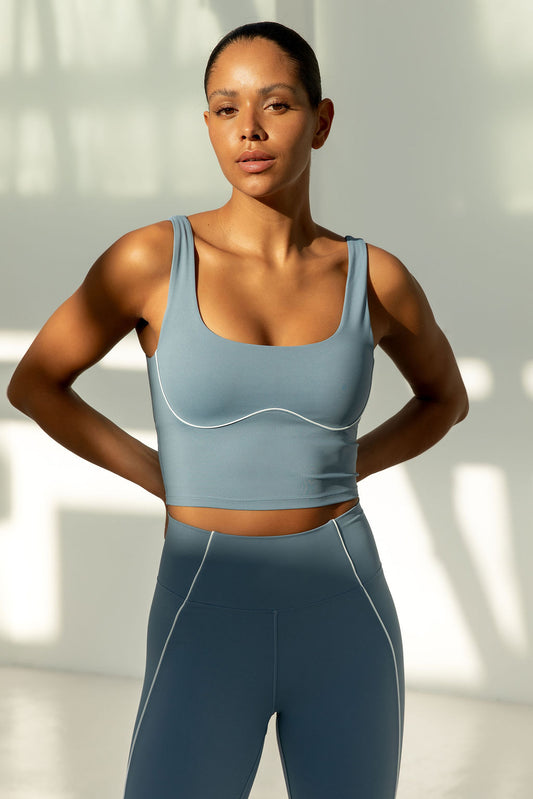 Alma Top | Denim Blue