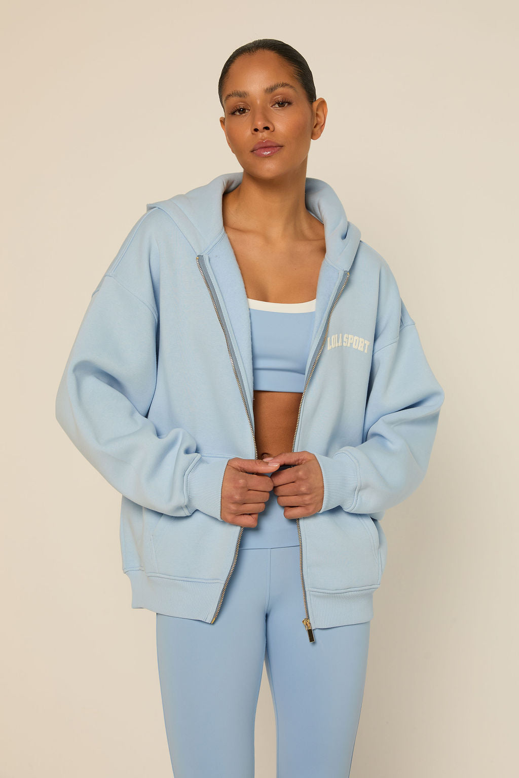 Stella Zip Hoodie | Icey Blue