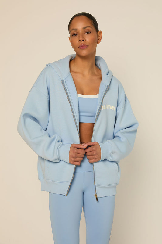 Stella Zip Hoodie | Icey Blue