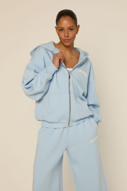 Stella Zip Hoodie | Icey Blue