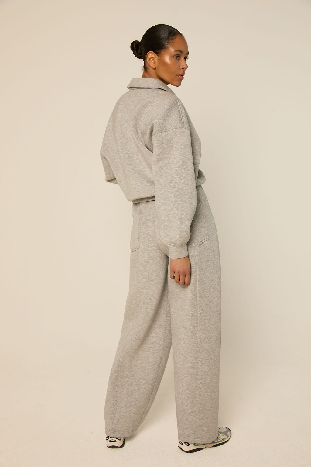 Lois Zip Through | Grey Melange