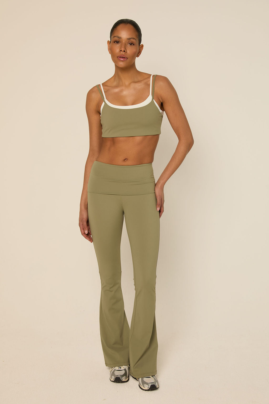 Bruna Flared Legging | Sage Green