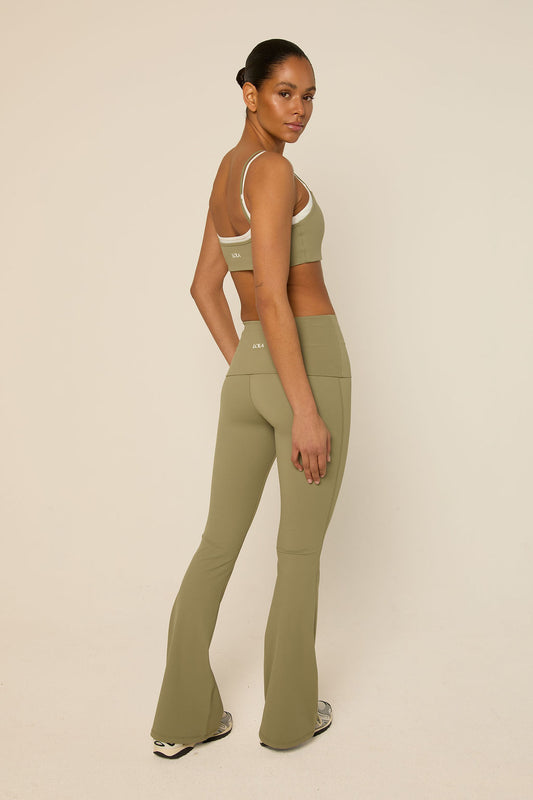 Bruna Flared Legging | Sage Green
