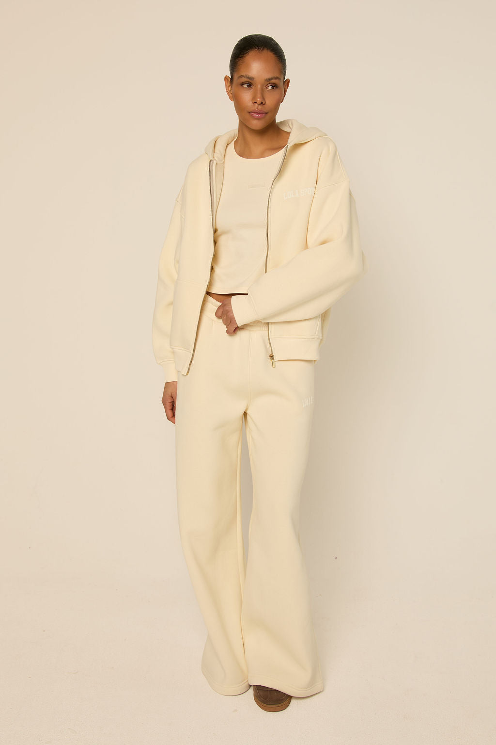 Stella Zip Hoodie | Vanilla