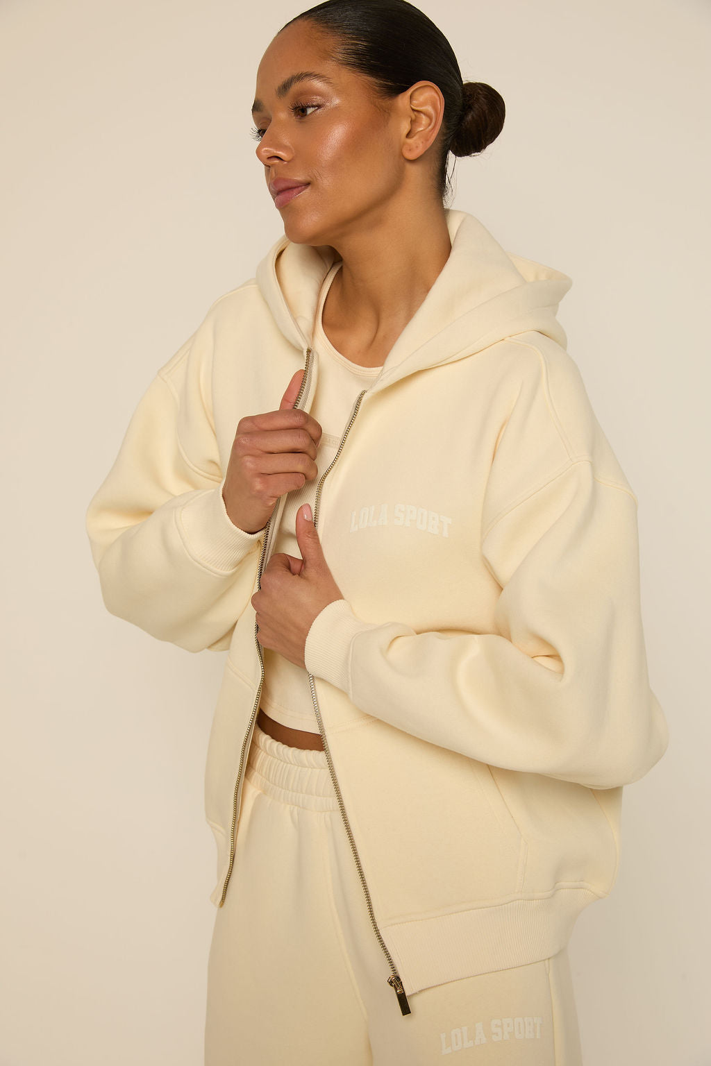 Stella Zip Hoodie | Vanilla