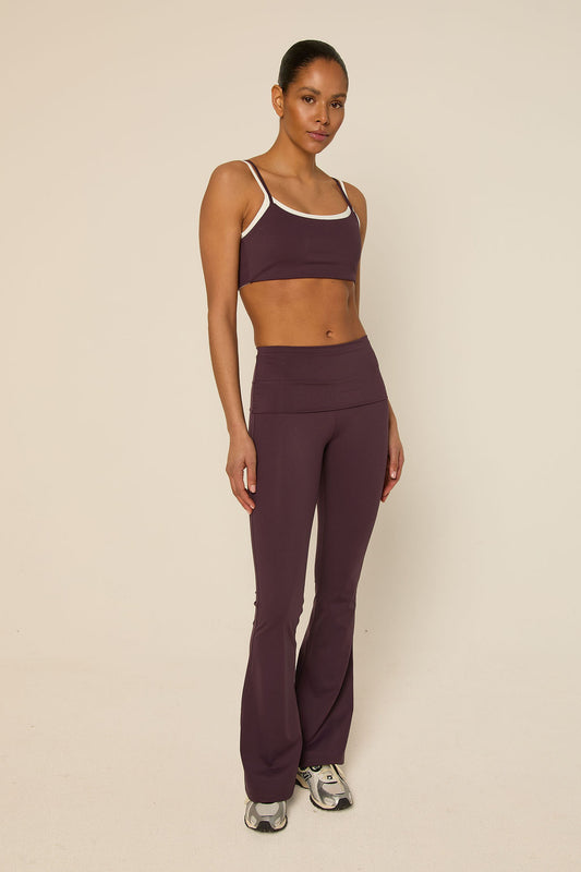 Bruna Flared Legging | Mulberry Wine