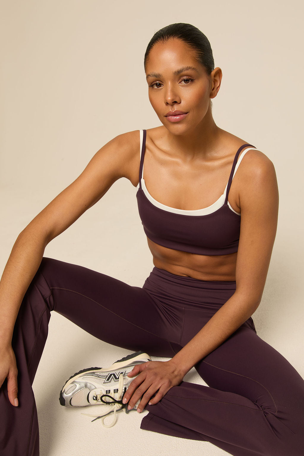Bruna Flared Legging | Mulberry Wine
