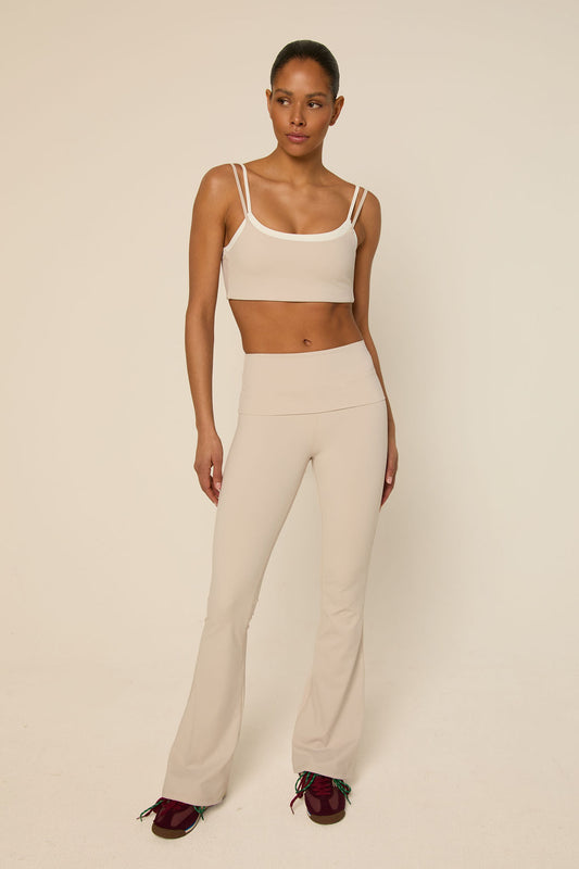 Bruna Flared Legging | Oatmilk