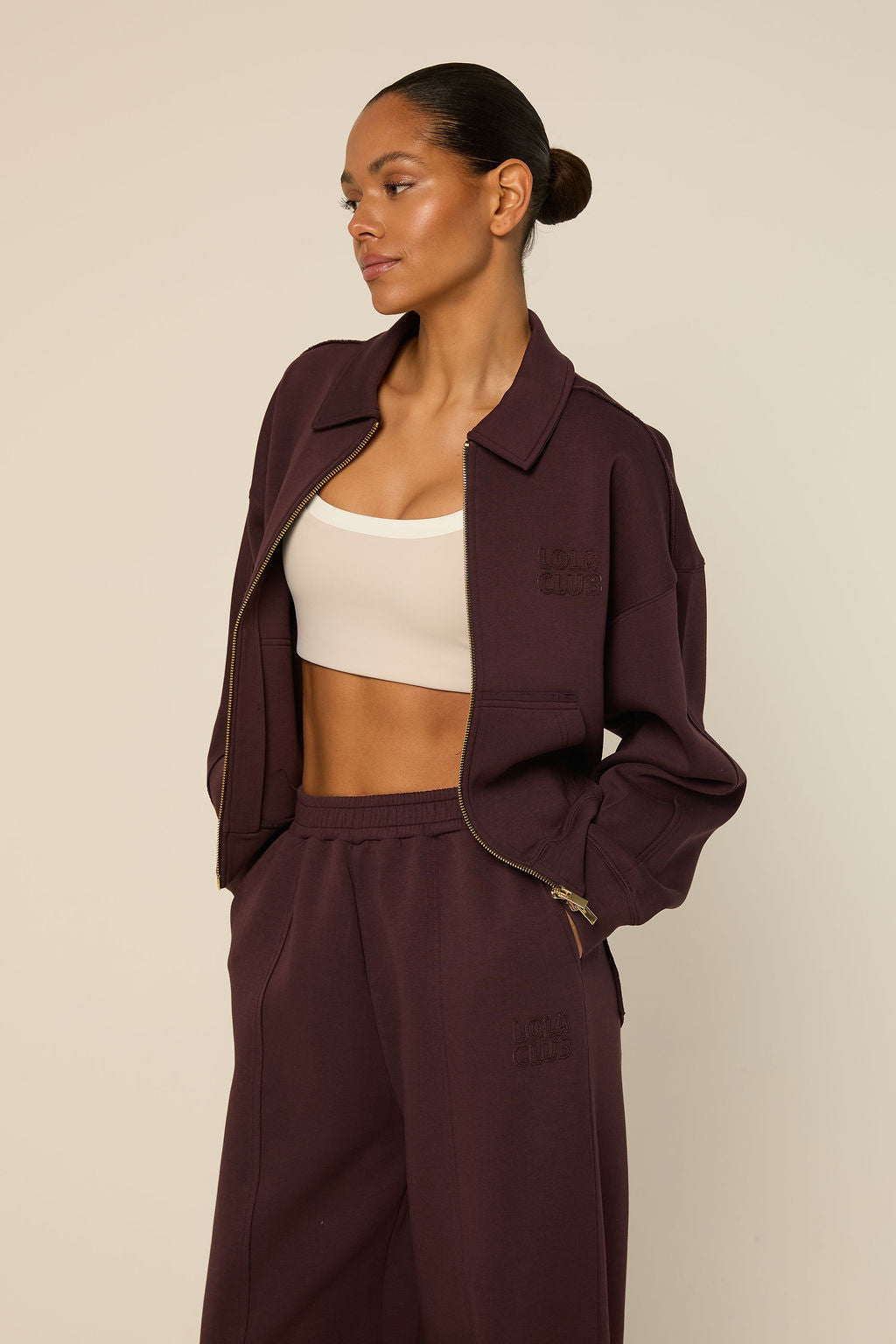 Leyla Zip Through | Mulberry Wine