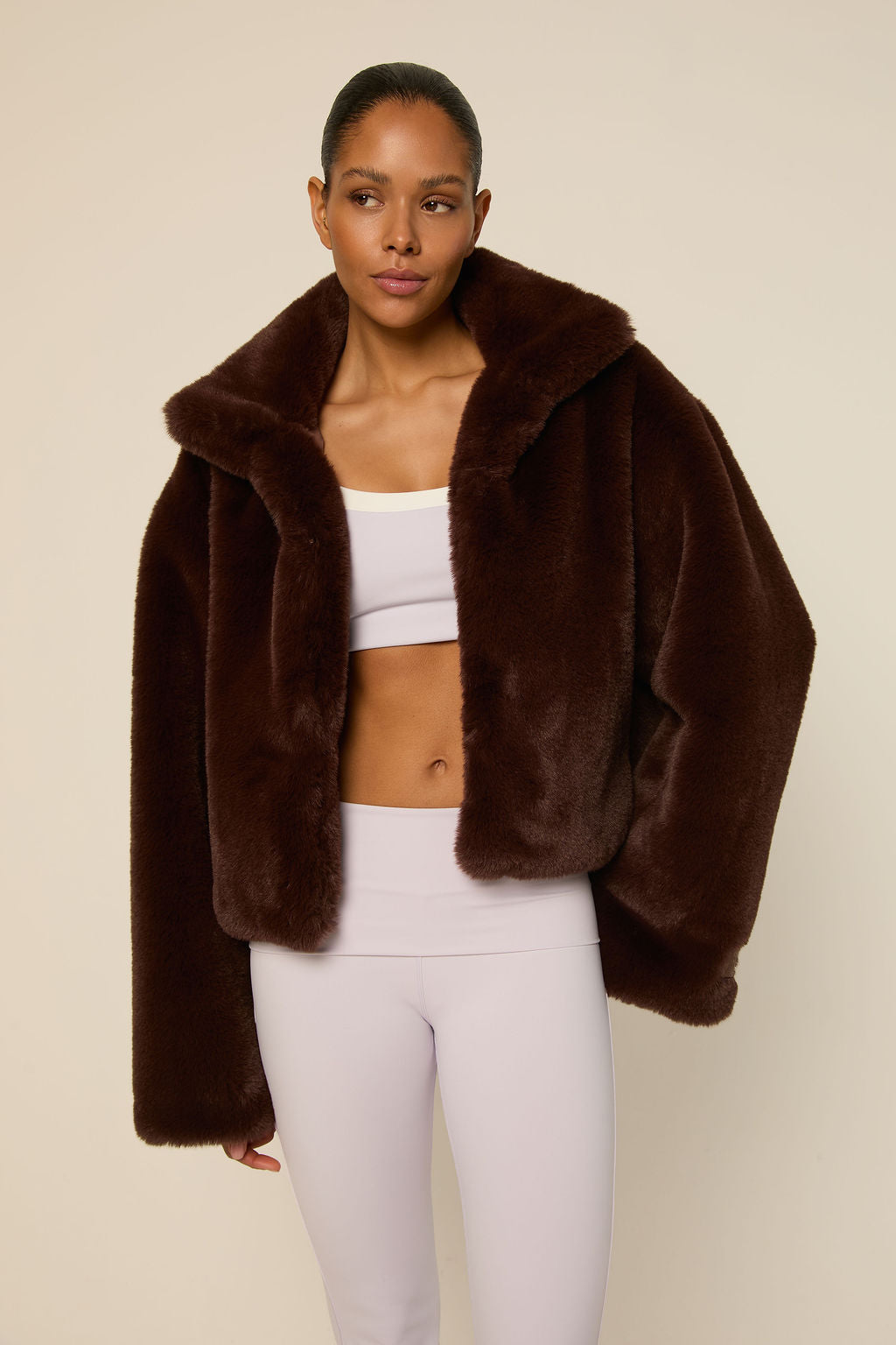 Bobbie Faux Fur Jacket | Espresso