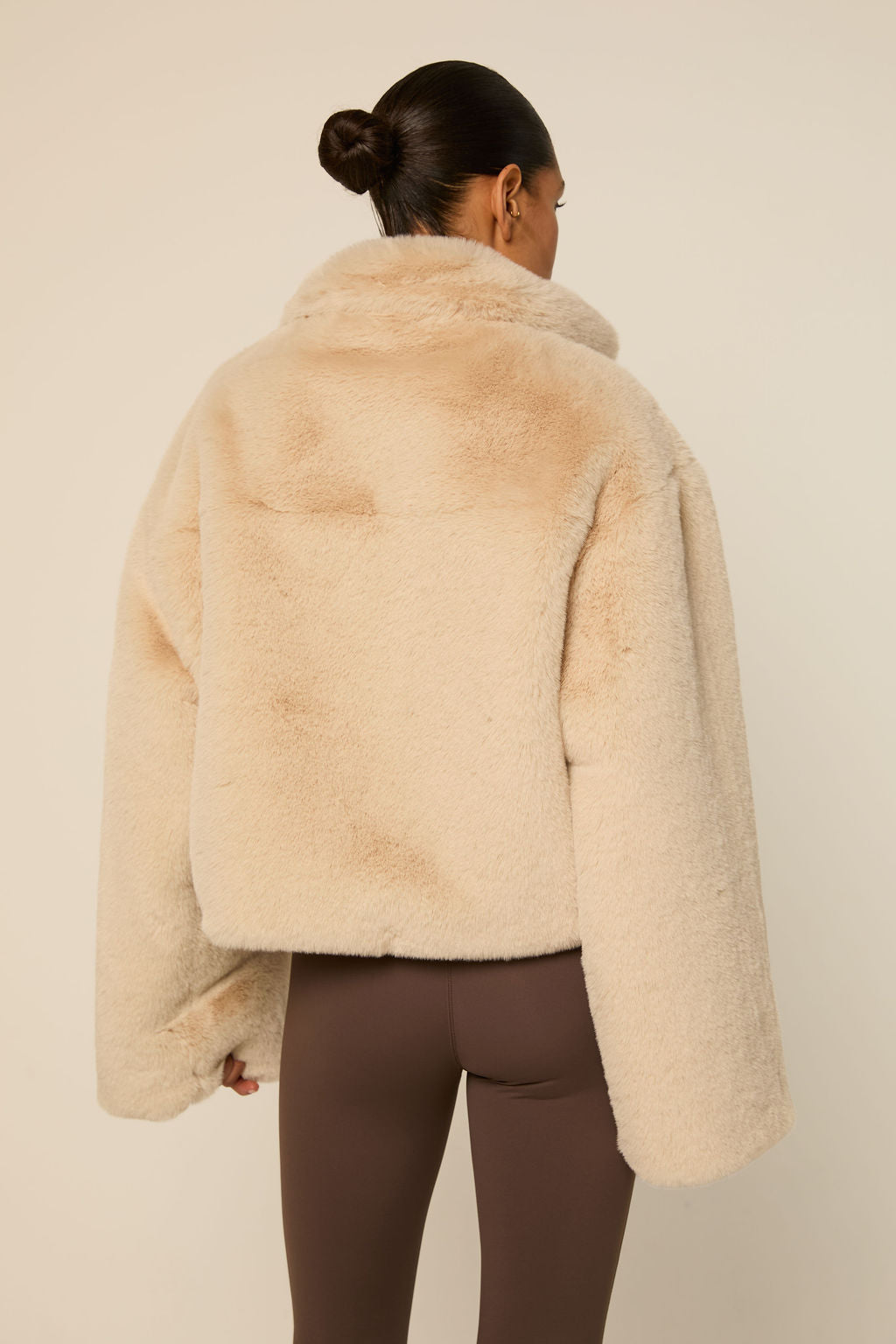 Bobbie Faux Fur Jacket | Oatmilk
