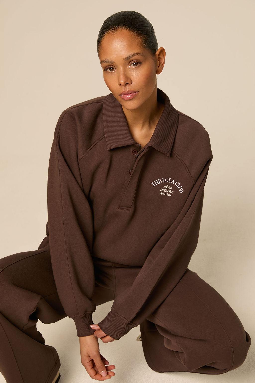 Ebony Polo Sweater | Espresso