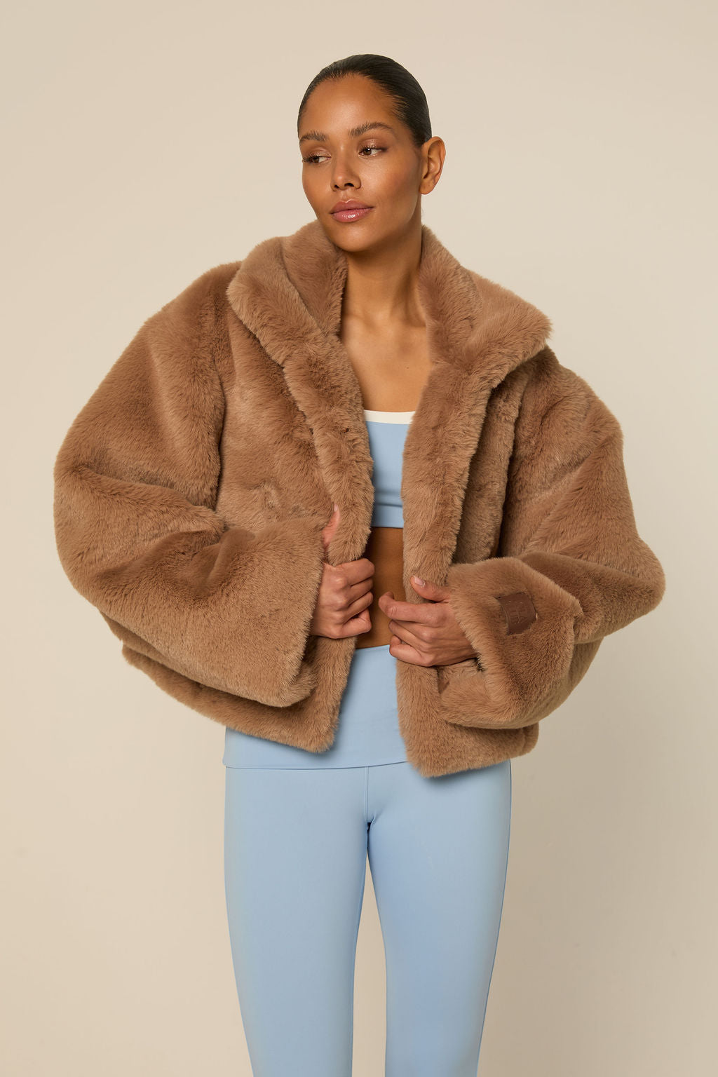 Bobbie Faux Fur Jacket | Caramel