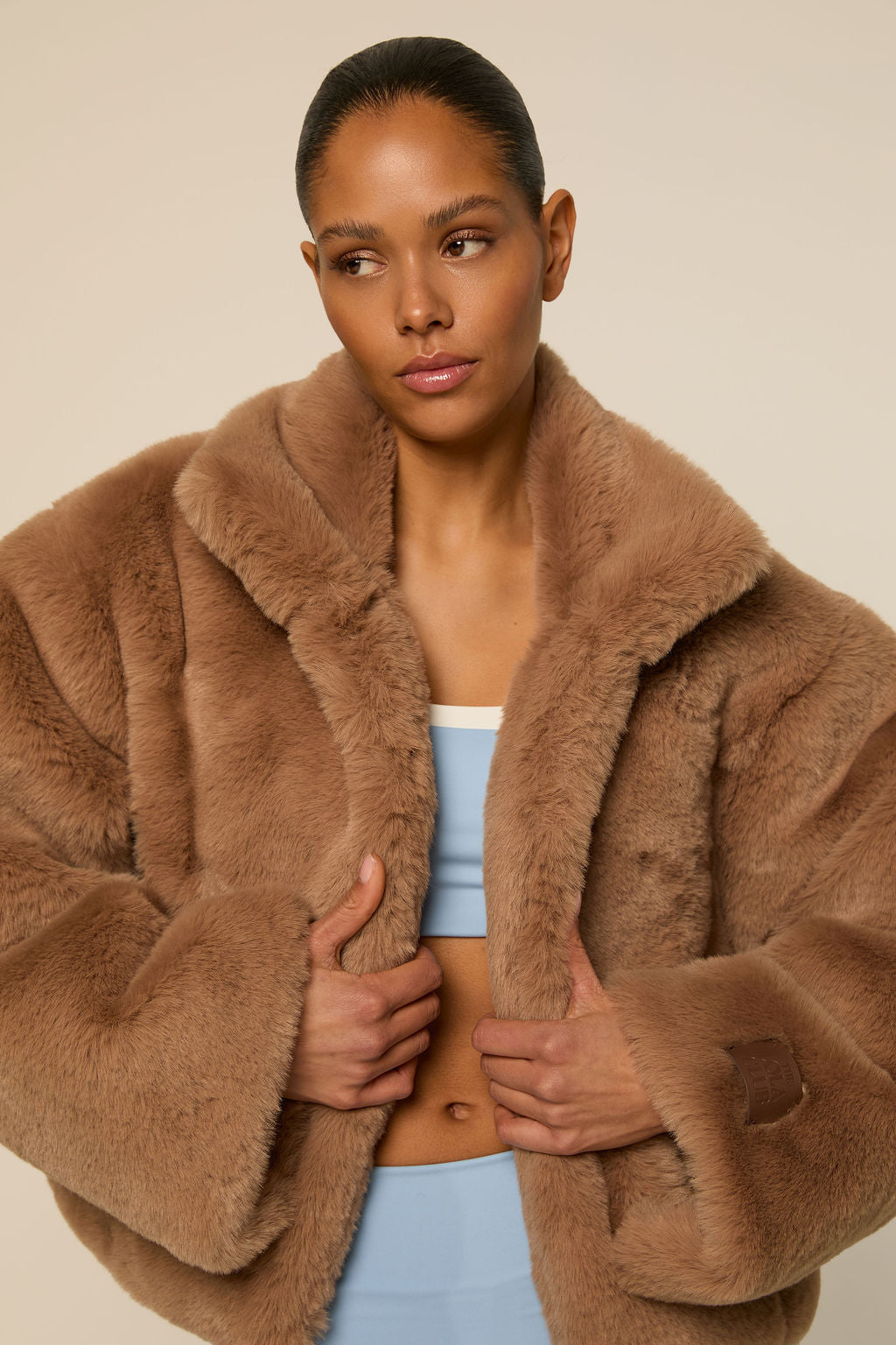 Bobbie Faux Fur Jacket | Caramel