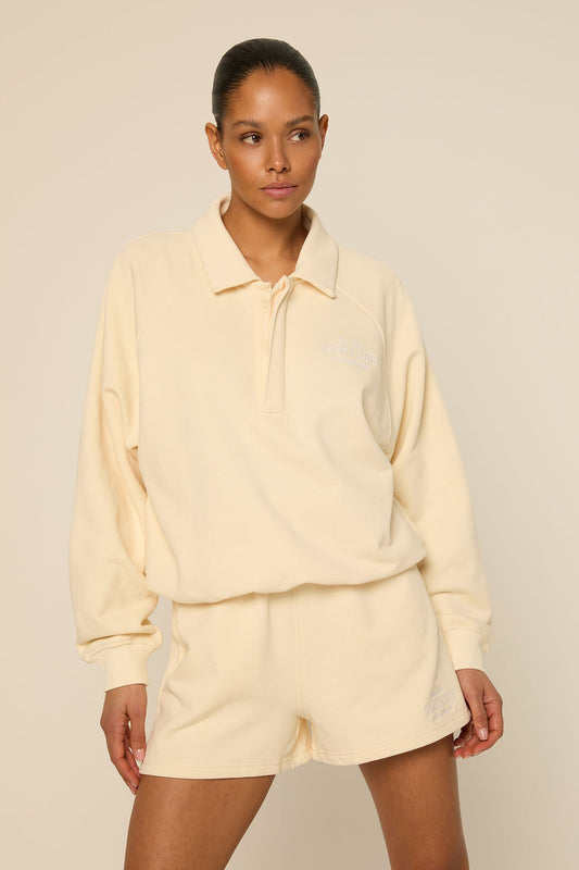 Alix Polo Sweater | Vanilla