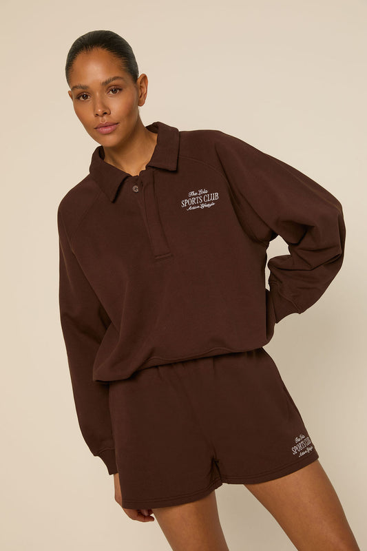 Alix Polo Sweater | Espresso