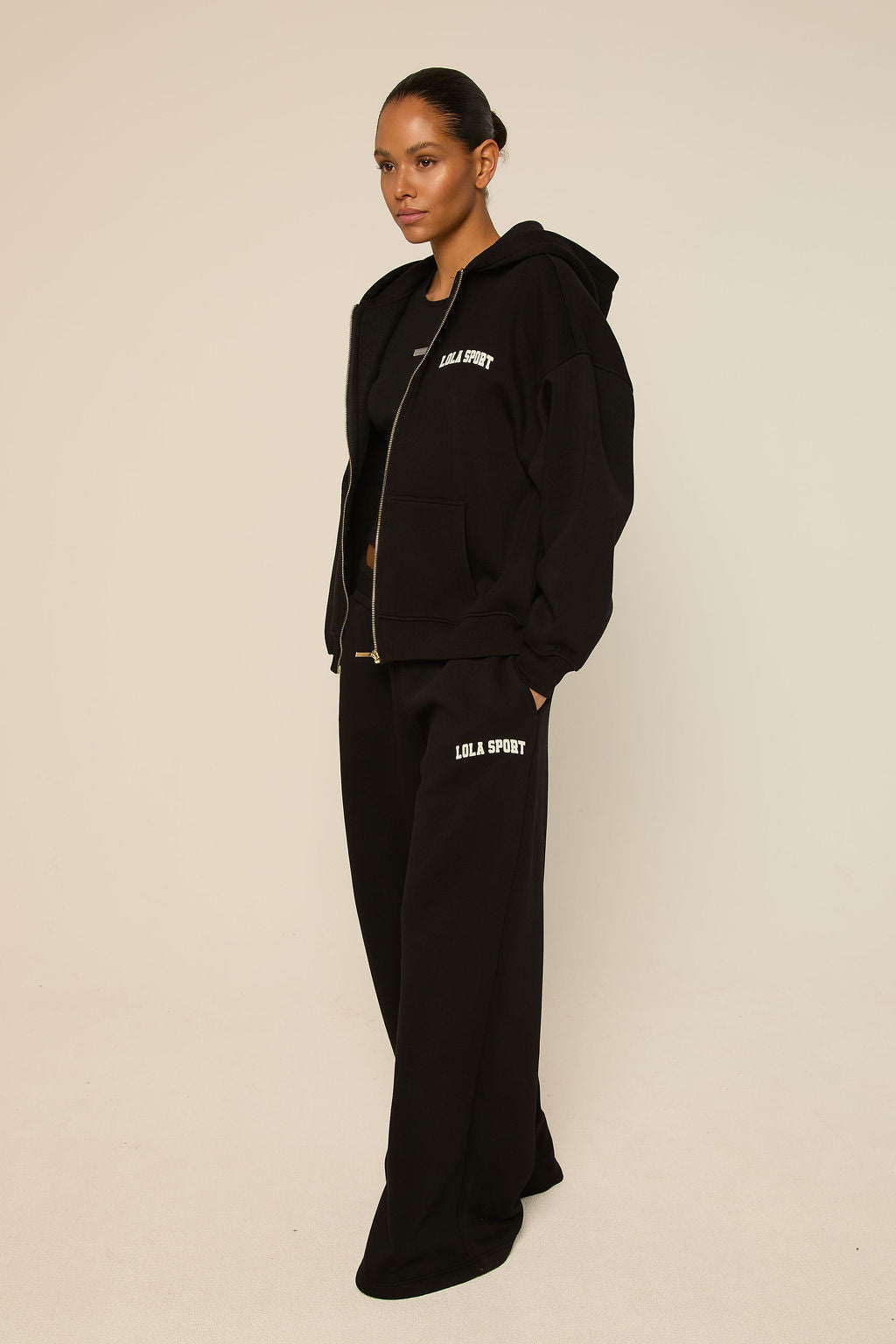 Stella Zip Hoodie | Black