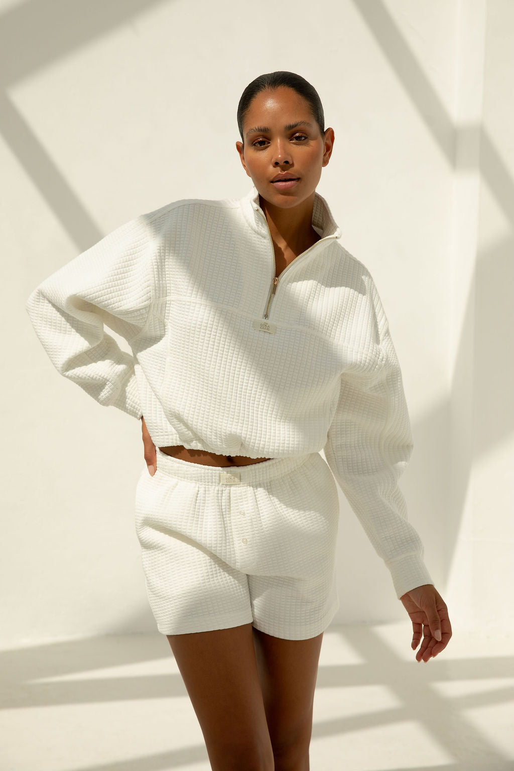 Lena Halfzip | White