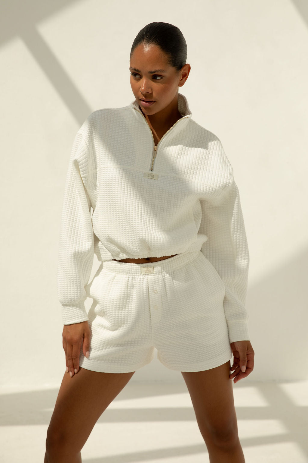 Lena White Halfzip