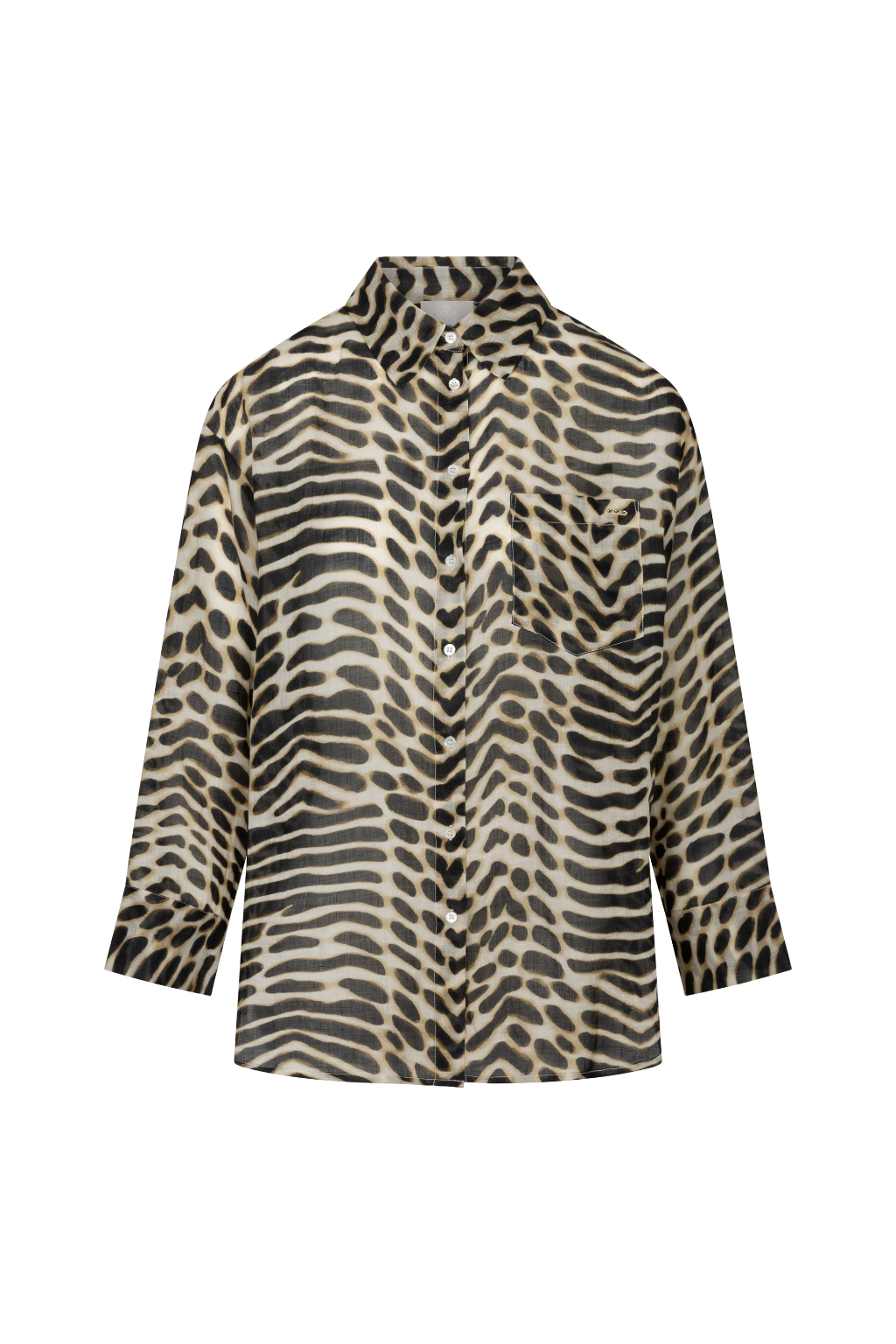 Amara Blouse | Animal Black